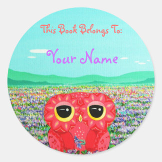 Sticker Rond Tulip Love Affair - Ce Livre Appartient À