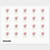 Sticker Rond Tulip Memorial Funeral Seed Packet (Feuille)
