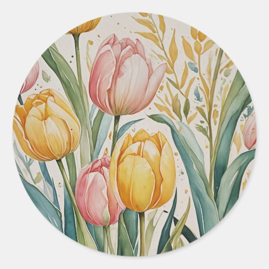 Sticker Rond Tulip Reverie (Devant)