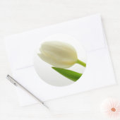 Sticker Rond Tulipe blanche (Enveloppe)