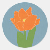 Sticker Rond Tulipe de Pâques (Devant)