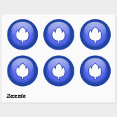 Sticker Rond Tulipe hollandaise (Feuille)