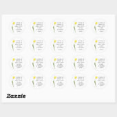 Sticker Rond Tulipe jaune (Feuille)