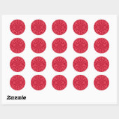 Sticker Rond Tulipe rouge miroitée (Feuille)