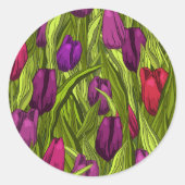 Sticker Rond Tulipes (Devant)