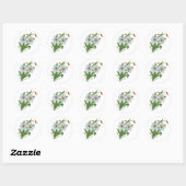Sticker Rond Tulipes et jonquilles Fleurs (Feuille)