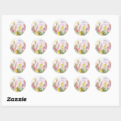 Sticker Rond Tulipes pascales Pastel (Feuille)