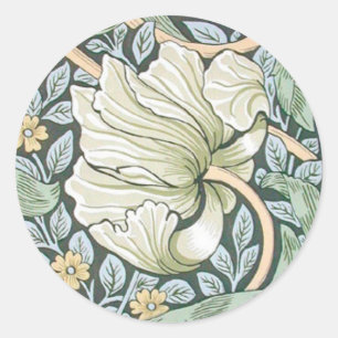 Sticker Rond Tulipes Pimpernel Art Botanique de William Morris