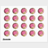 Sticker Rond Tulipes romantiques 1 (Feuille)