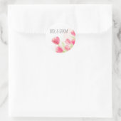 Sticker Rond Tulipes roses (Sac)