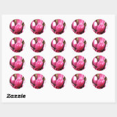 Sticker Rond Tulipes roses (Feuille)