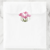 Sticker Rond Tulipes roses (Sac)