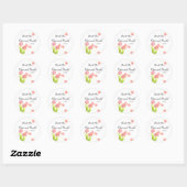 Sticker Rond Tulipes roses tendres (Feuille)