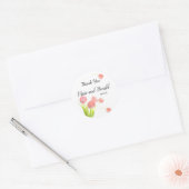 Sticker Rond Tulipes roses tendres (Enveloppe)