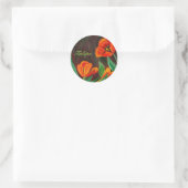 Sticker Rond Tulipes rouges (Sac)