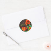 Sticker Rond Tulipes rouges (Enveloppe)