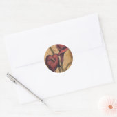 Sticker Rond Tulipes rouges II (Enveloppe)
