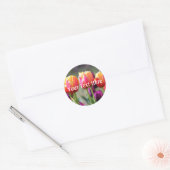 Sticker Rond Tulipes tombées flammes (Enveloppe)