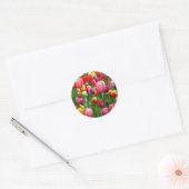 Sticker Rond Tulips multicolorés (Enveloppe)