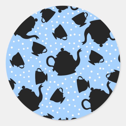 Sticker Rond Tumbling Tea Party (Devant)