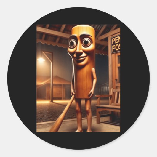 Sticker Rond Tung Tung Sahur (Devant)