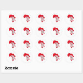 Sticker Rond Tunisie (Feuille)