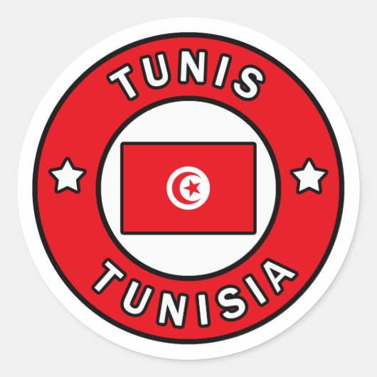 Sticker Rond Tunisie (Devant)