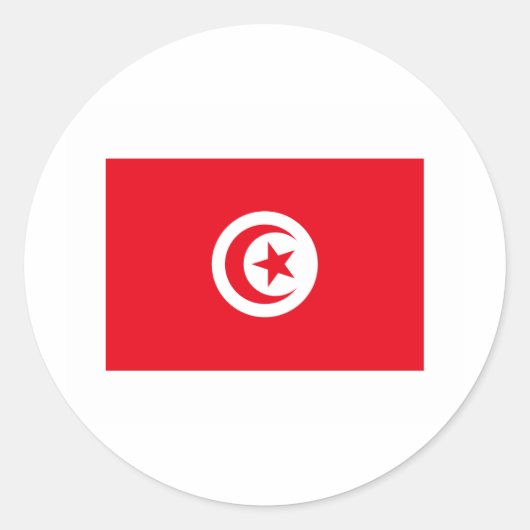Sticker Rond Tunisie FLAG International (Devant)