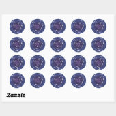 Sticker Rond Tunnel crypté - BLEU (Feuille)