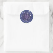 Sticker Rond Tunnel crypté - BLEU (Sac)