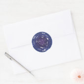 Sticker Rond Tunnel crypté - BLEU (Enveloppe)