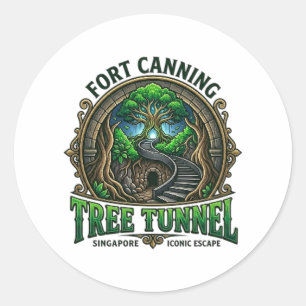 STICKER ROND TUNNEL DE L'ARBRE DE FORT CANNING