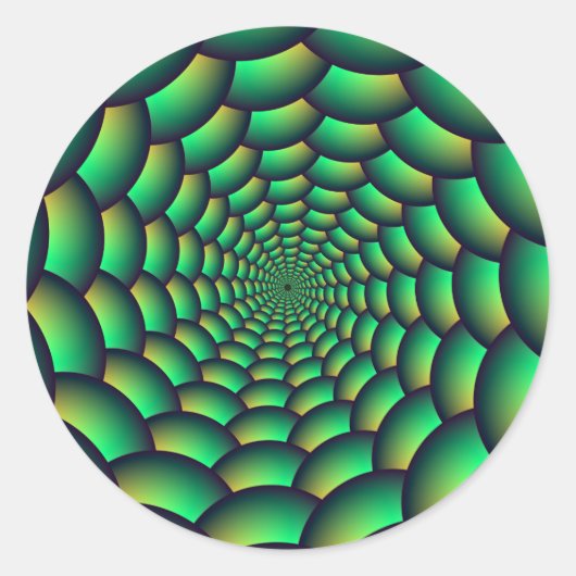 Sticker Rond Tunnel de l'espion de Green Ball (Devant)