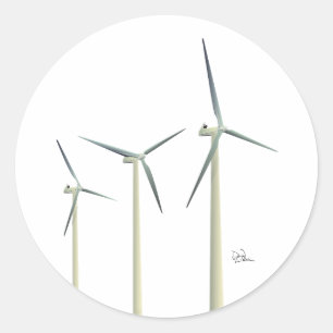 Sticker Rond Turbine de vent