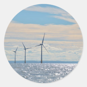 Sticker Rond Turbines éoliennes