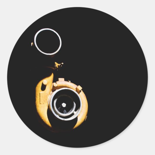 Sticker rond Turbo et mécanique, brillant (Devant)