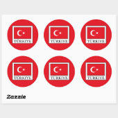 Sticker Rond Türkiye (Feuille)
