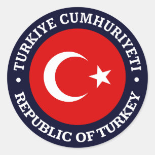 Sticker Rond Turkiye Cumhuriyeti