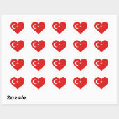 Sticker Rond Turkiye Love (Feuille)