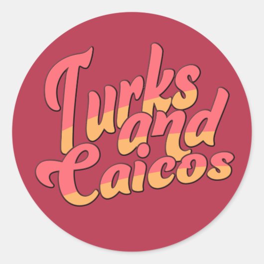 Sticker Rond Turks and Caicos (Devant)