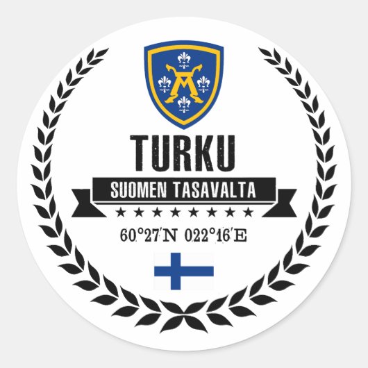 Sticker Rond Turku (Devant)