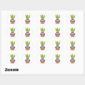 Sticker Rond Turnip Prince violet (Feuille)