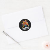 Sticker Rond Turquie Infirmière Bon thanksgiving Scrub ICU ER R (Enveloppe)