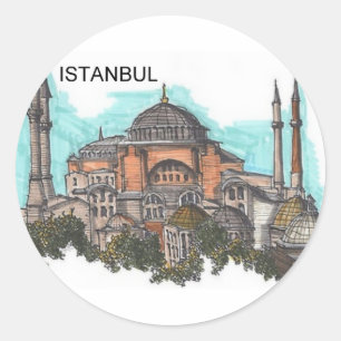Sticker Rond Turquie Istanbul Sainte-Sophie (par St.K.