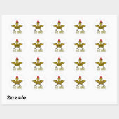 Sticker Rond turquie jive (Feuille)