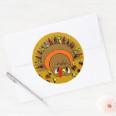 Sticker Rond Turquie mignonne (Enveloppe)
