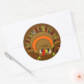 Sticker Rond Turquie mignonne (Enveloppe)