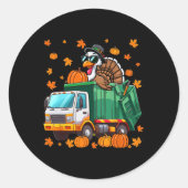 Sticker Rond Turquie Sungles Conduite Garge Camion Thanksgiving (Devant)