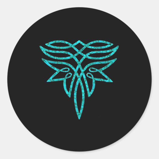 Sticker Rond Turquoise Boot Boot Stittching Western Cowgirl Wom (Devant)