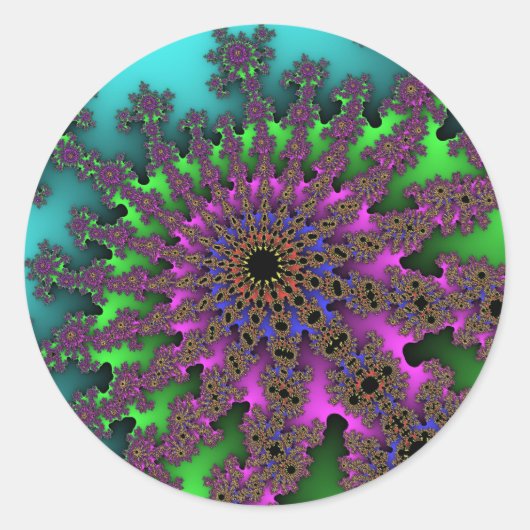 Sticker Rond Turquoise et verte (Devant)